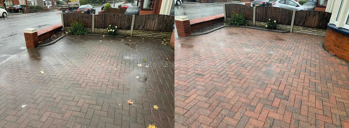 power washing block paving cleaning bolton