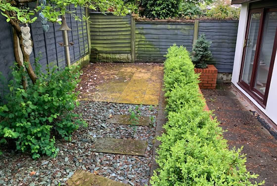 Garden Paving cleaning bolton